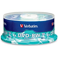 Verbatim DVD-RW 95179 4X con Superficie de Marca - 30pk husillo- Azul-Gris